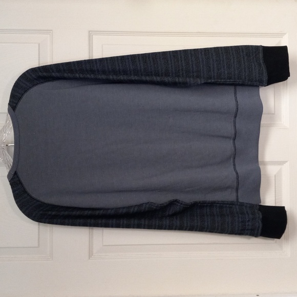 Mossimo Gray, Black and Blue, Long Sleeve  Crew Neck Shirt - Picture 2 of 11